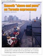 Gazzola Paving milled and repaved the Gardiner Expressway in Toronto